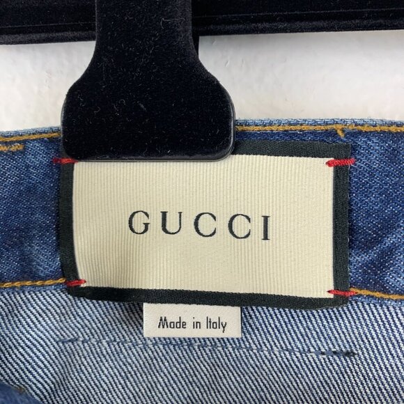 NWT Gucci High-Waisted Bootcut Jeans In Blue Size 32 - Picture 10 of 14